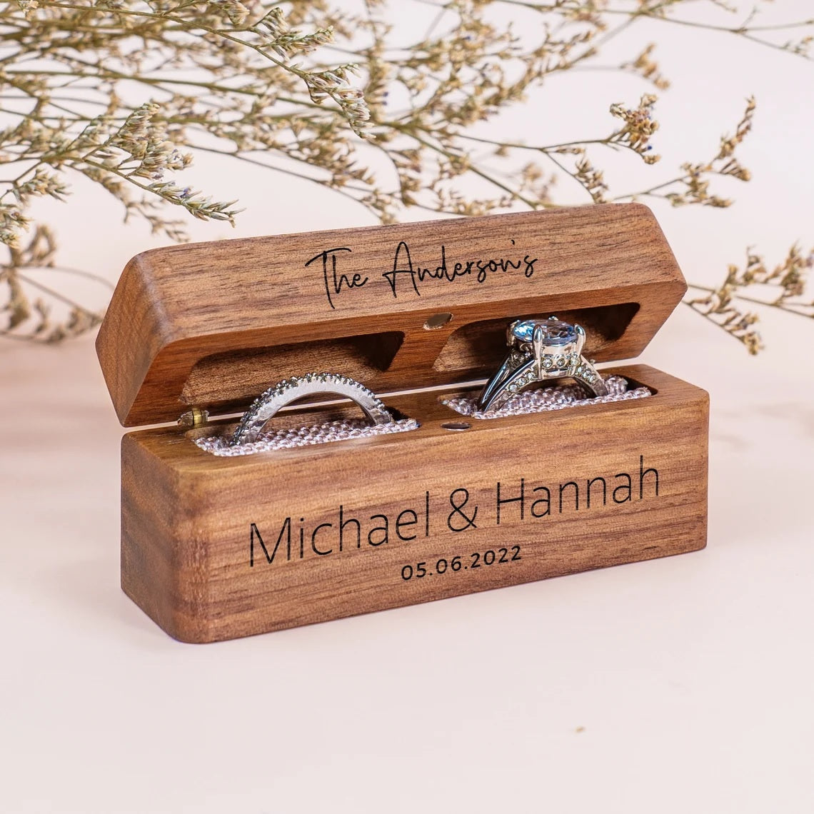 Personalized Wooden Ring Box