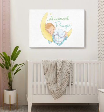 Precious Moments Answered Prayer Canvas Art