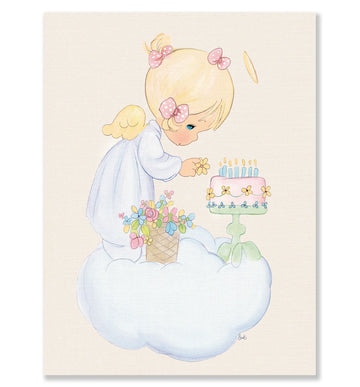 Precious Moments Heavenly Birthday Canvas Art