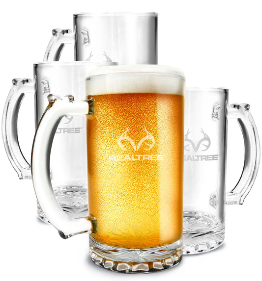 Realtree Beer Mug Glasses - Set of 4