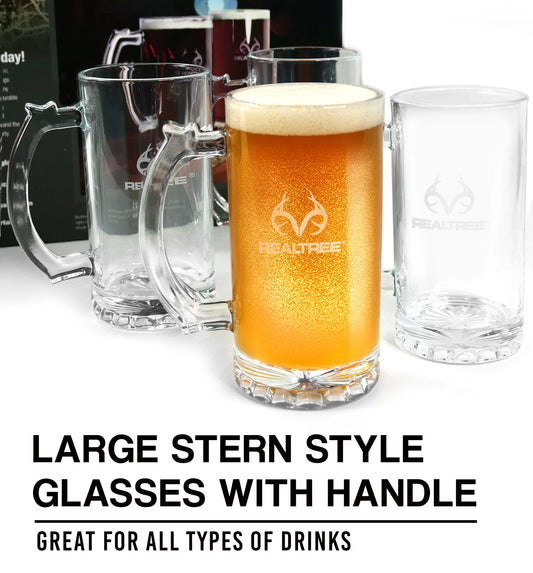 Realtree Beer Mug Glasses - Set of 4