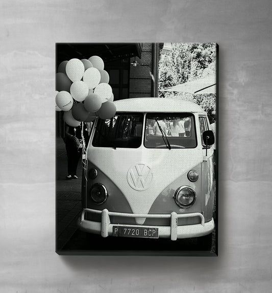 Black & White VW Van