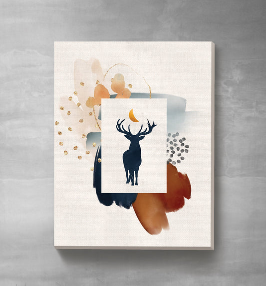 Brush Stroke Abstract Deer