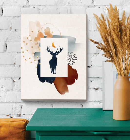 Brush Stroke Abstract Deer