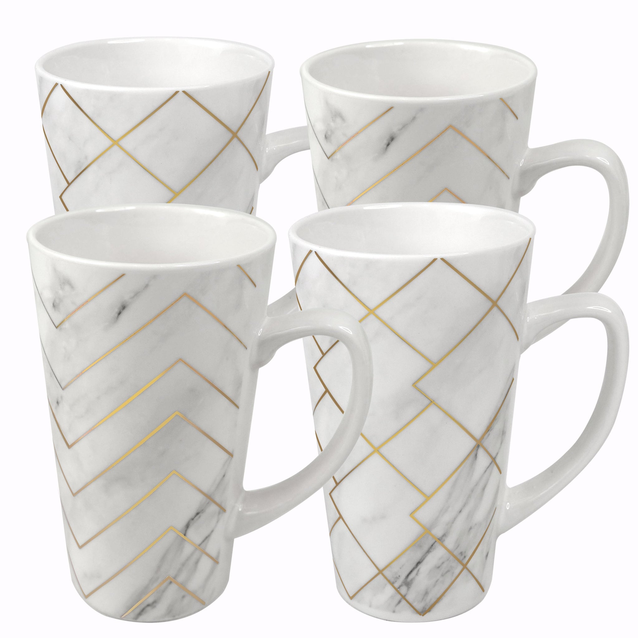 17 oz Unity & Serendipity Latte Porcelain Coffee Mug Sets of 4