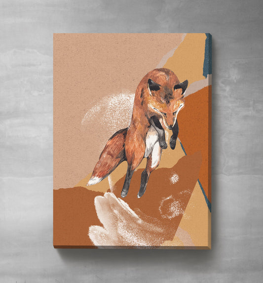 Torn Paper - Pouncing Fox