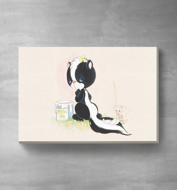 Precious Moments Skunk Canvas Art