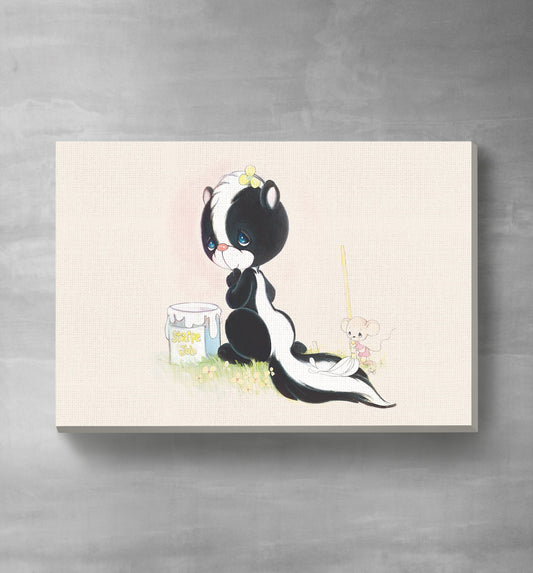 Precious Moments Skunk Canvas Art