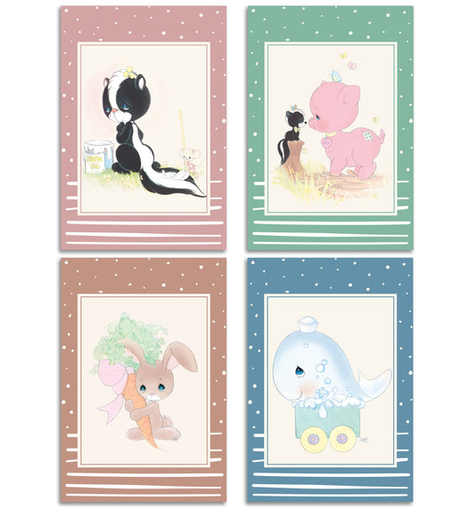 Precious Moments Baby Animal Greeting Cards - 20 Pack Assortment