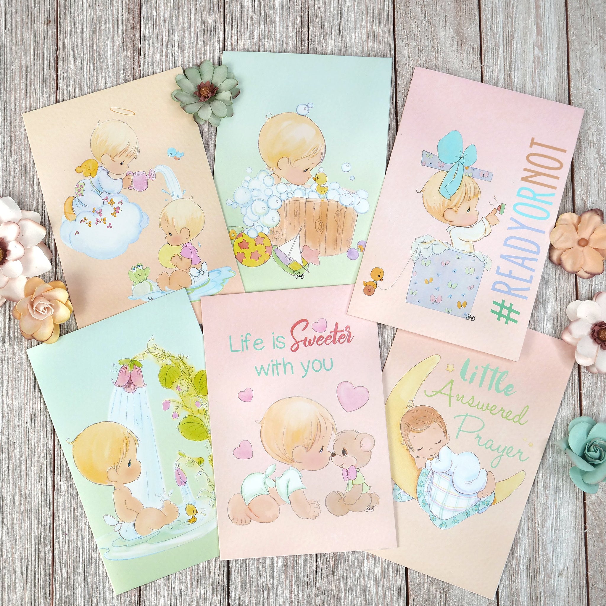 Precious Moments Baby Shower Cards Set - 20 Pack Assortment