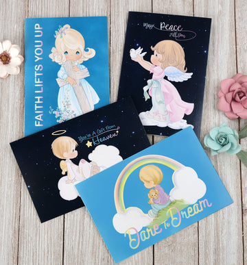 Precious Moments Inspirational Greeting Cards Stationary Set - 20 Pack Assortment