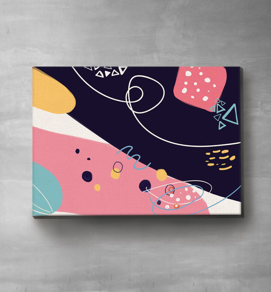 Stylish Navy Blue and Pink Abstract