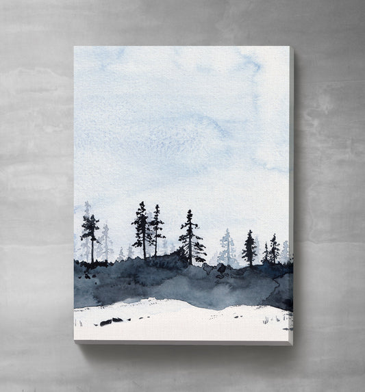 Winter Forest Watercolor