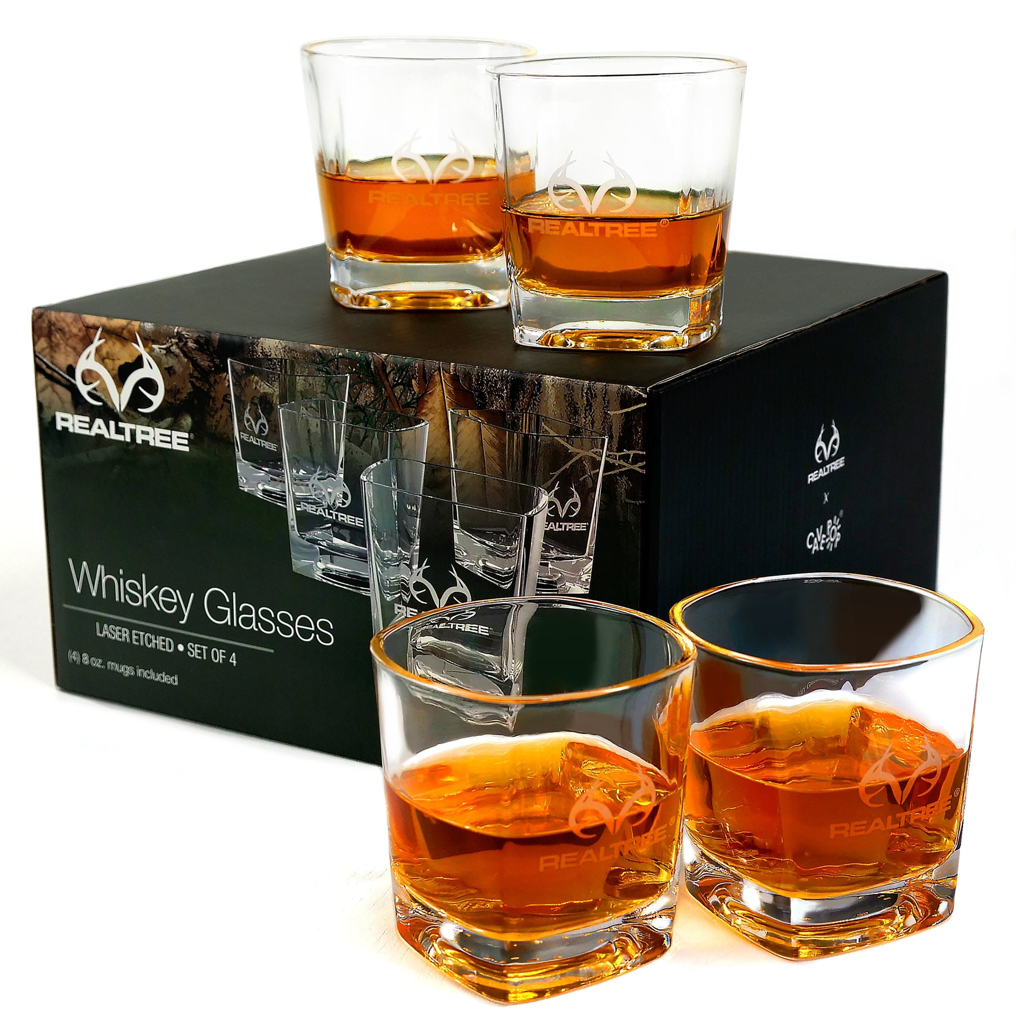 Realtree Whiskey Glass Set of 4